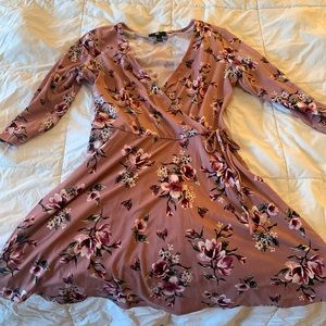 Iz Byer floral faux wrap dress
